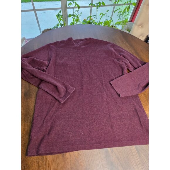 Eddie Bauer Mens Sweater L Tall Plum Purple Pullover Crewneck Long Sleeve Cotton - Picture 12 of 15
